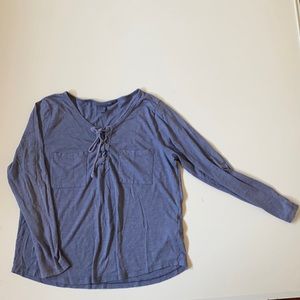 Blue Long Sleeve Top